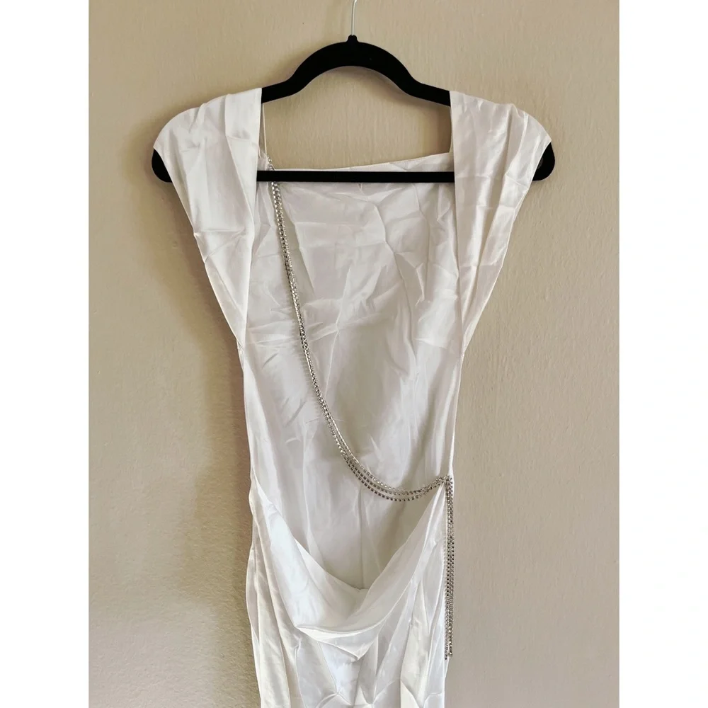 NWOT The Bar Pierre Gown Blanc Size 0 - Picture 9 of 13